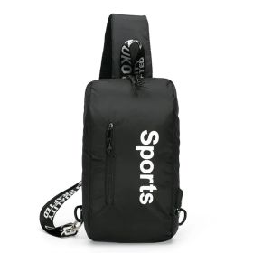 Ozuko sportovní batoh přes rameno s USB Sports Černý 10L