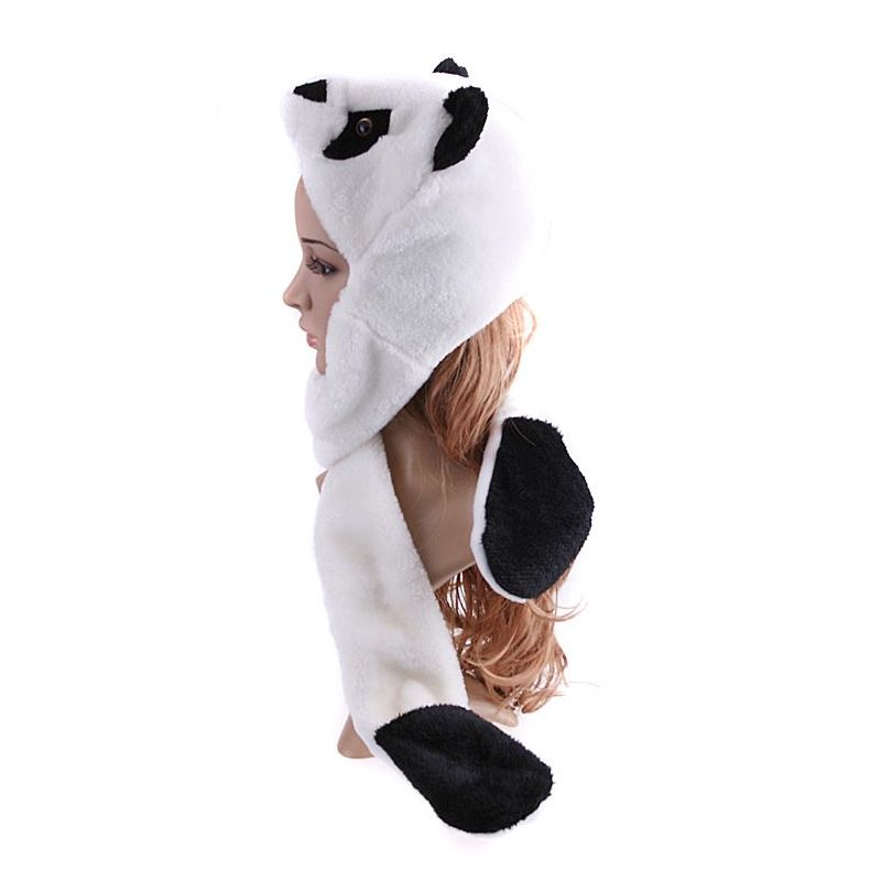 Plyšová čepice a šála Funky Animal - Panda