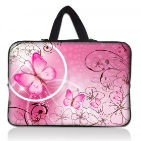 Huado taška na notebook do 12.1" Motýlek růžový