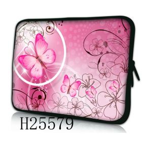 Huado pouzdro na notebook 10.2" Motýlek růžový