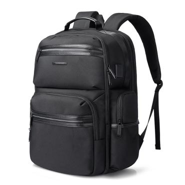 BANGE cestovní školní batoh s USB VELIN Černý 30L