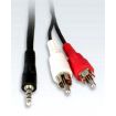Audio kabel 3,5mm jack 2x činč -1,5m