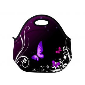 Huado termotaška z neoprénu- Purpuroví motýlci