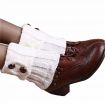 Pletené návleky na boty bílé 15 cm