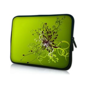 Huado pouzdro na notebook 10.2" Zelený rozkvět