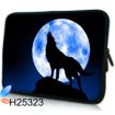 Huado pouzdro na notebook 17.4" Vlk vyjící na měsíc