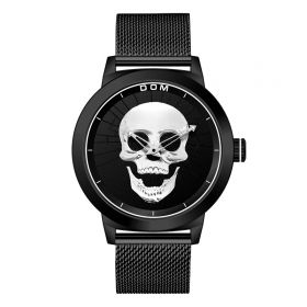 DOM pánské hodinky s lebkou Silver Skull