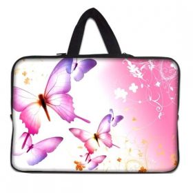 Huado taška na notebook do 10.2" Růžoví motýlci
