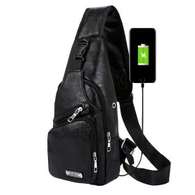 Jinman pánský batoh přes rameno USB Černá