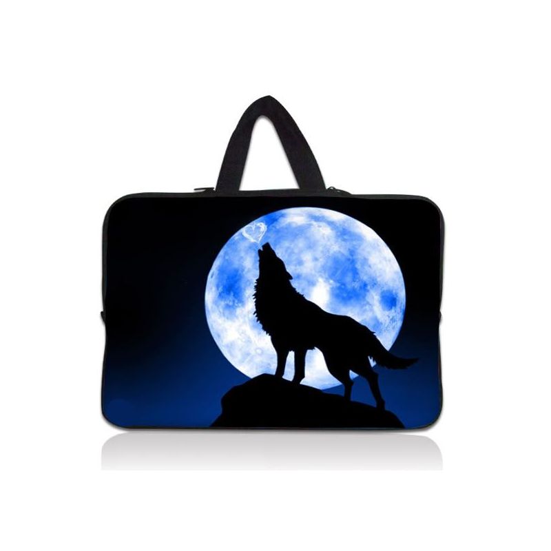 Huado taška na notebook do 15.6" Vlk vyjící na měsíc