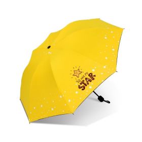 Dívčí skládací deštník STAR žlutý