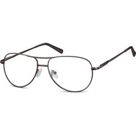Nedioptrické brýle Retro Aviator číré- Černé