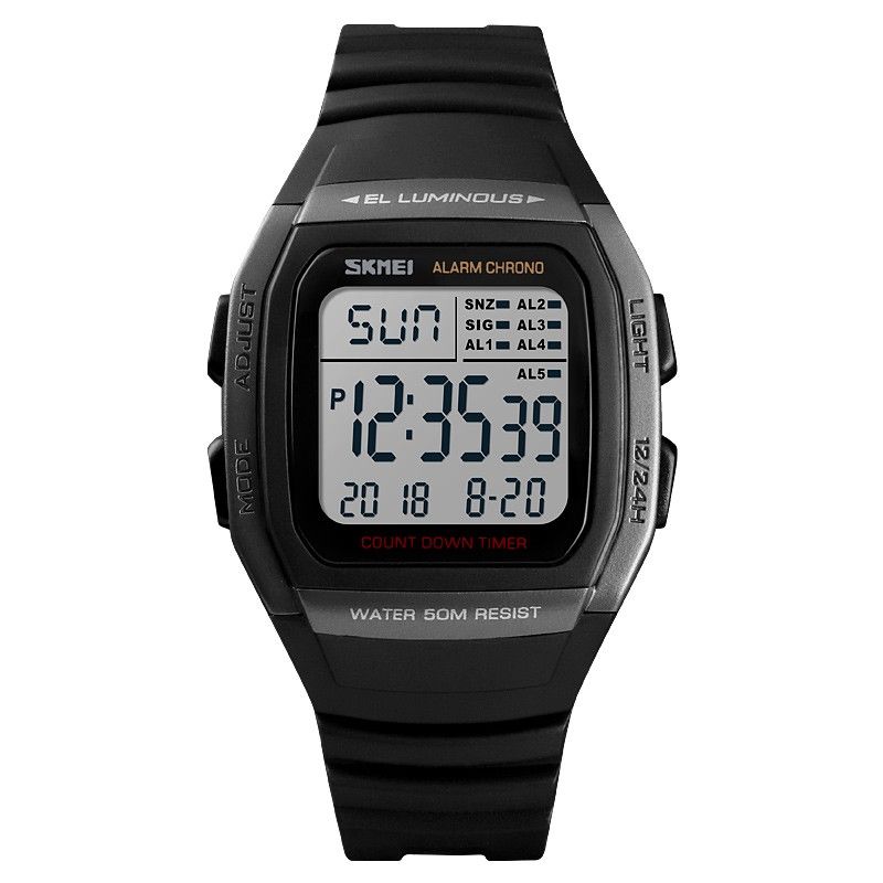 SKMEI 1278 digitální hodinky Retro Age - šedé