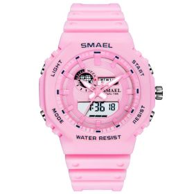 SMAEL 8037 Dívčí duální hodinky Růžové