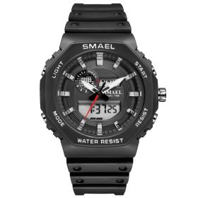 SMAEL 8037 studentské duální hodinky Černé