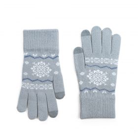 Dámské teenage rukavice sněhové vločky Šedé