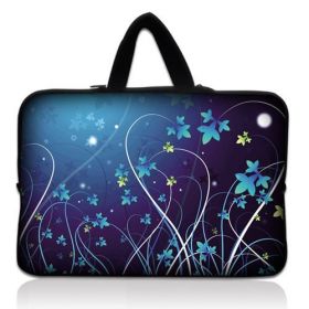 Huado taška na notebook do 14.4" Modré květy
