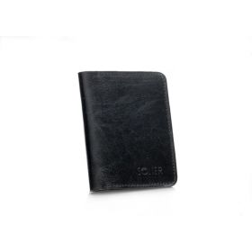 Solier Kožená slim peněženka SW15 Černá
