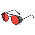 Oválné sluneční brýle Cyber Steampunk Černé - červené