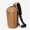 Ozuko outdoor batoh přes rameno s USB + zámek Drouet Hnědý 6L