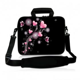 Huado taška přes rameno 17.4" Růžové srdíčka
